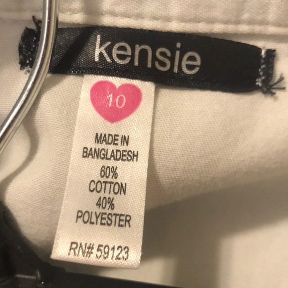 Like new super cute Kensie sleeveless girls size 10 denim and floral blouse - Picture 3 of 5